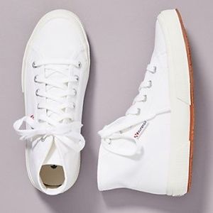 Cream Superga High Top Sneakers